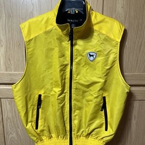THE BLACK DOG MENS MARTHA VINEYARD SPORT CASUAL WEEKEND RAIN VEST YELLOW SZ M